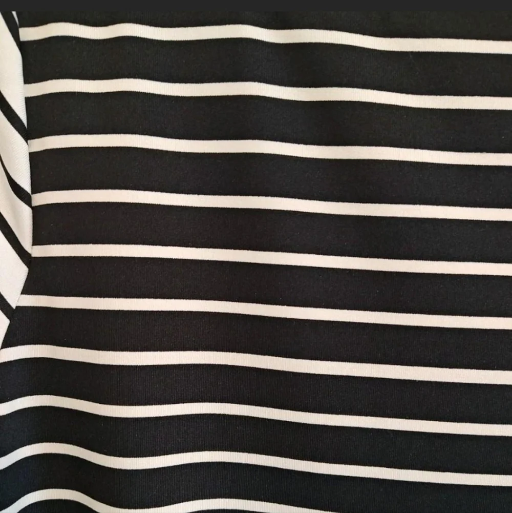 Susan Graver Black and White Striped Long Sleeve Top - Picture 6 of 6